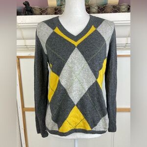 Cashmere Argyle Sweater 2 ply Royal Tennenbaum Clueless Vibes